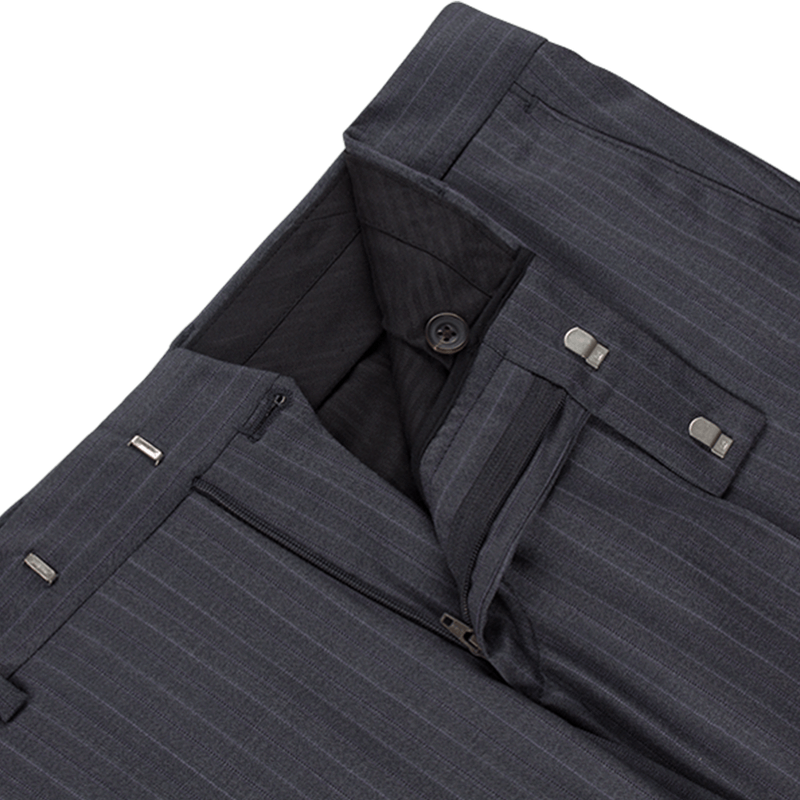 LANIFICIO F.LLI CERRUTI GRIS & RAYURES EN VIOLET