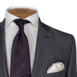 LANIFICIO F.LLI CERRUTI GRIS & RAYURES EN VIOLET