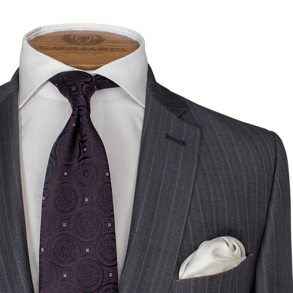 LANIFICIO F.LLI CERRUTI GRIS & RAYURES EN VIOLET