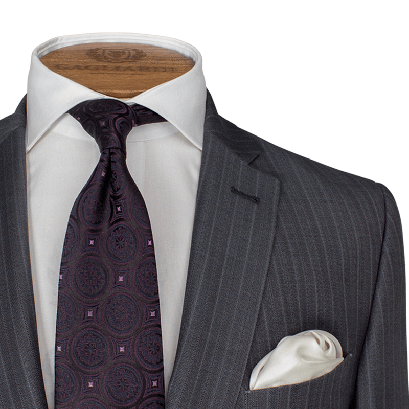 LANIFICIO F.LLI CERRUTI GRIS & RAYURES EN VIOLET