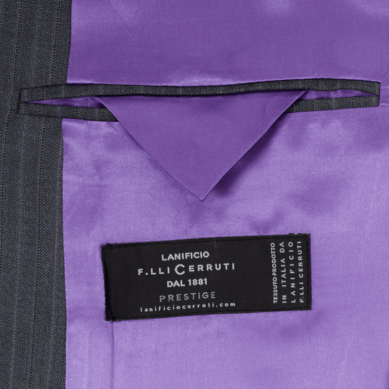 LANIFICIO F.LLI CERRUTI GRIS & RAYURES EN VIOLET