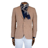 ORANGE DOGSTOOTH LINEN JACKET