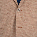 ORANGE DOGSTOOTH LINEN JACKET