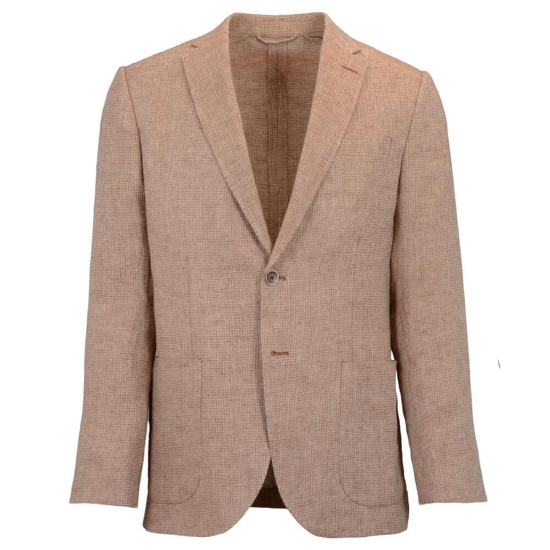 ORANGE DOGSTOOTH LINEN JACKET