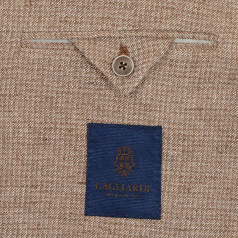 ORANGE DOGSTOOTH LINEN JACKET