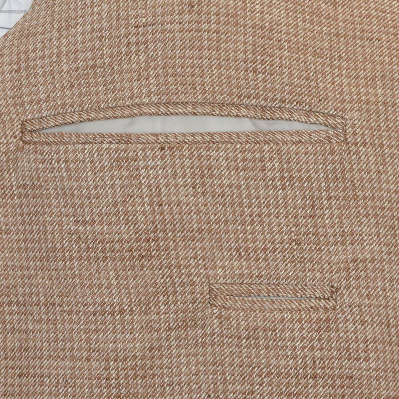 ORANGE DOGSTOOTH LINEN JACKET