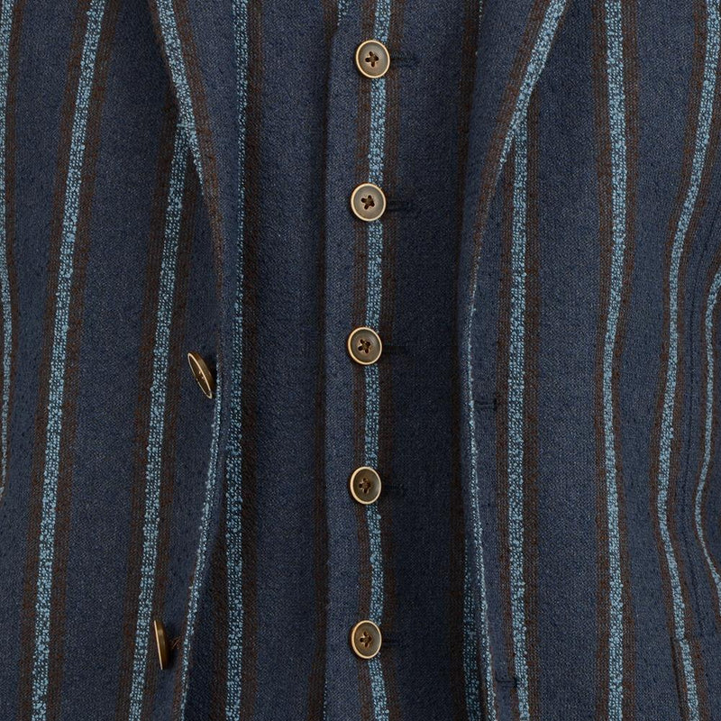 BLUE STRIPE BOUCLE JACKET