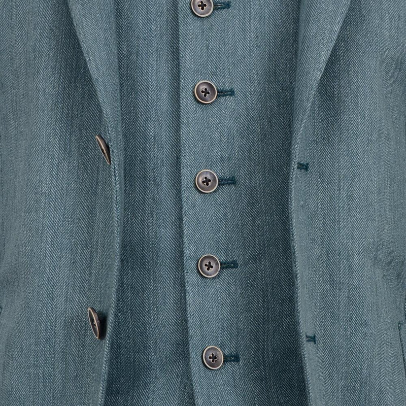 TEAL HERRINGBONE JACKET