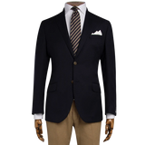 NAVY BASKETWEAVE BLAZER