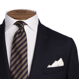 NAVY BASKETWEAVE BLAZER