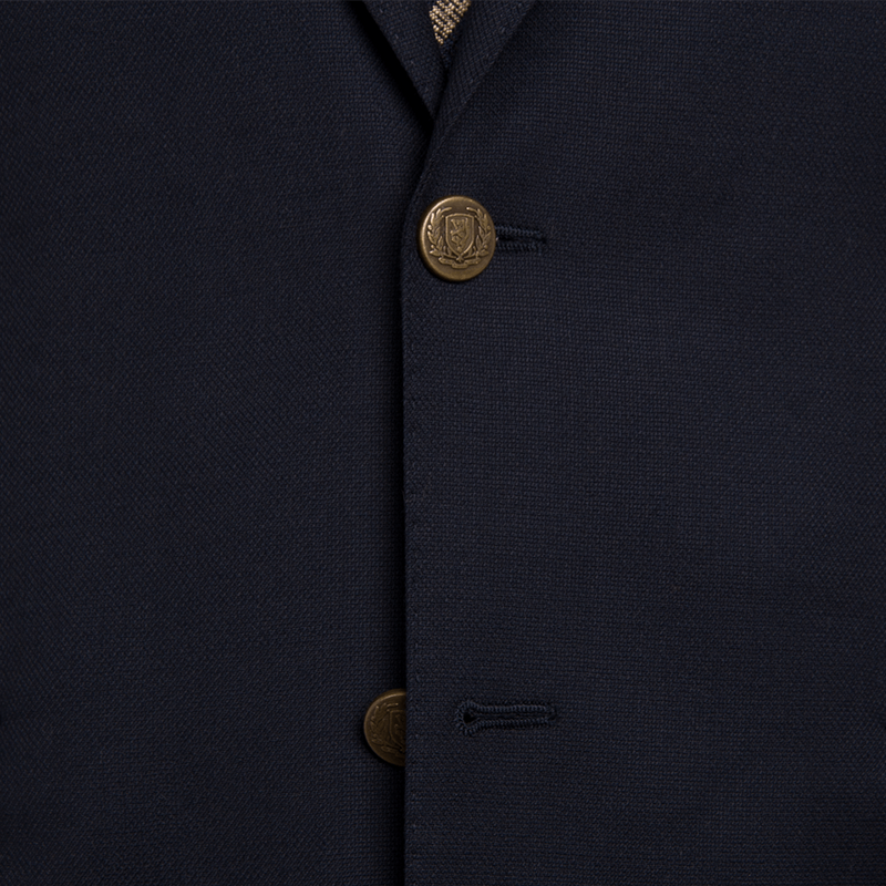 NAVY BASKETWEAVE BLAZER