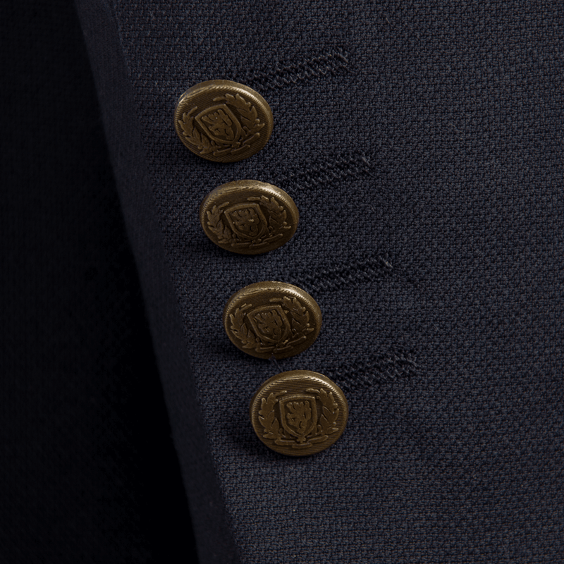 NAVY BASKETWEAVE BLAZER
