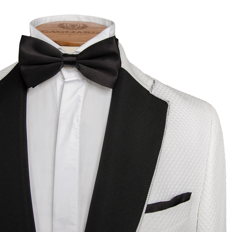 WHITE JACQUARD DINNER JACKET