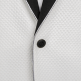 WHITE JACQUARD DINNER JACKET