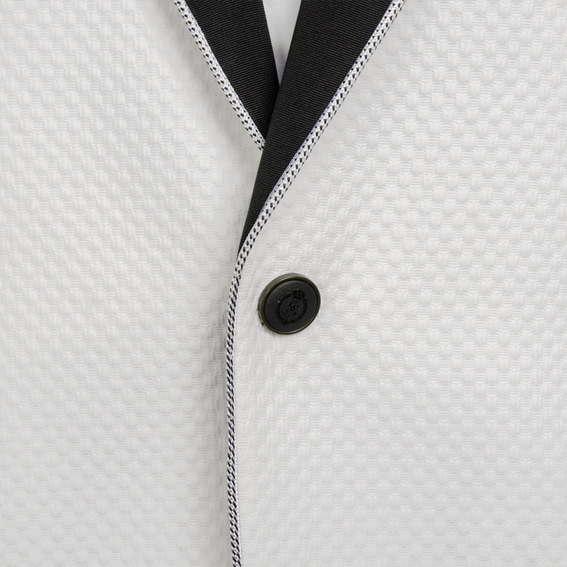 WHITE JACQUARD DINNER JACKET