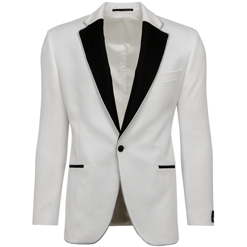 WHITE JACQUARD DINNER JACKET