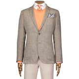 BROWN WITH ORANGE DOUBLE FACED JACKET