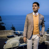 BROWN WITH ORANGE DOUBLE FACED JACKET