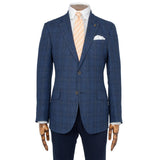 NAVY & BROWN CHECK JACKET