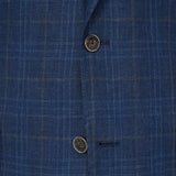 NAVY & BROWN CHECK JACKET