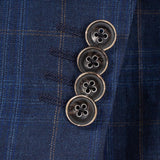 NAVY & BROWN CHECK JACKET