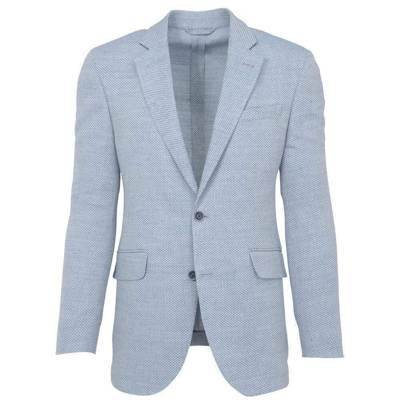 SKY BLUE TEXTURED WEAVE JACKET