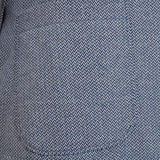 MID-BLUE HERRINGBONE JERSEY JACKET