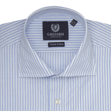 MID BLUE STRIPED SLIM