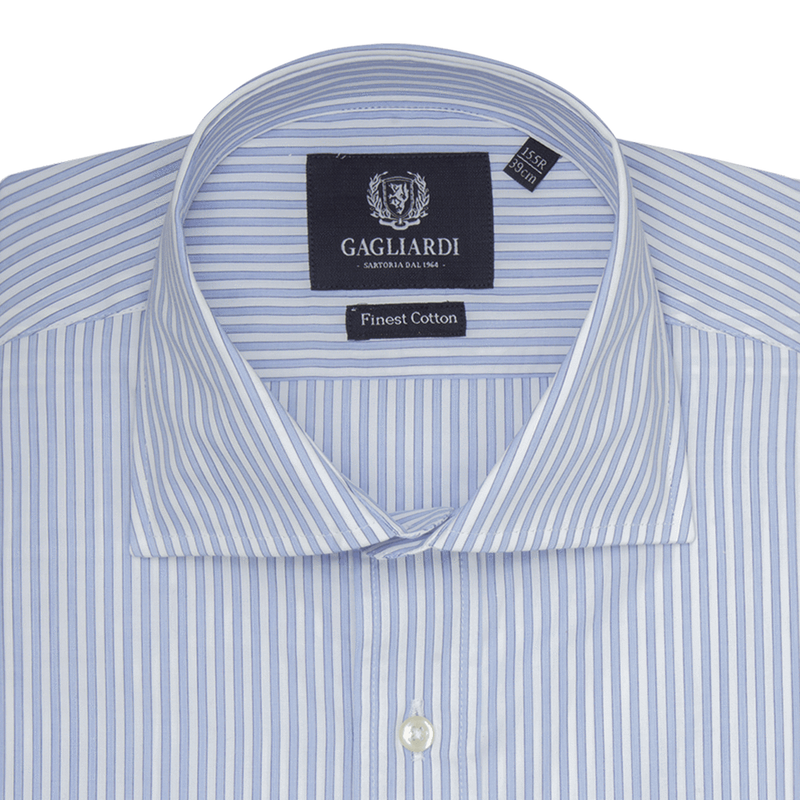 MID BLUE STRIPED SLIM