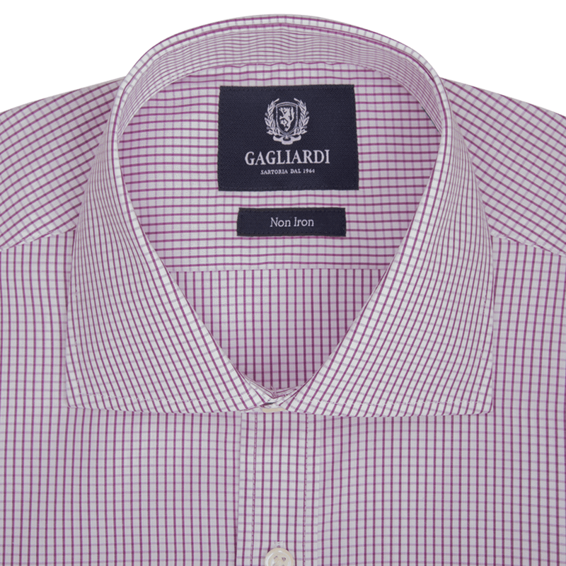 CHEMISE LILAC CHECKED - SLIM
