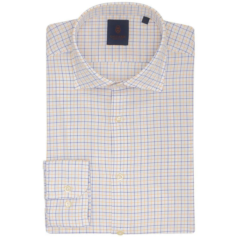 CHEMISE ROYAL BLUE & YELLOW CHECK - SLIM