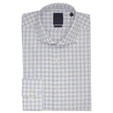 CHEMISE NAVY & GREY LARGE OVERCHECK - SLIM