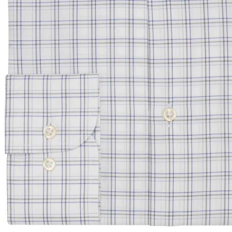 CHEMISE NAVY & GREY LARGE OVERCHECK - SLIM