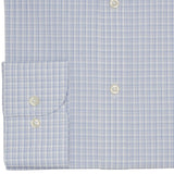 CHEMISE SKY BLUE & NAVY OVERCHECK - SLIM