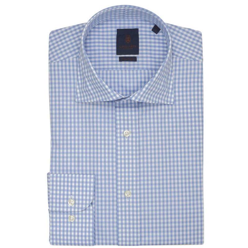 CHEMISE SKY BLUE GINGHAM CHECK SLIM