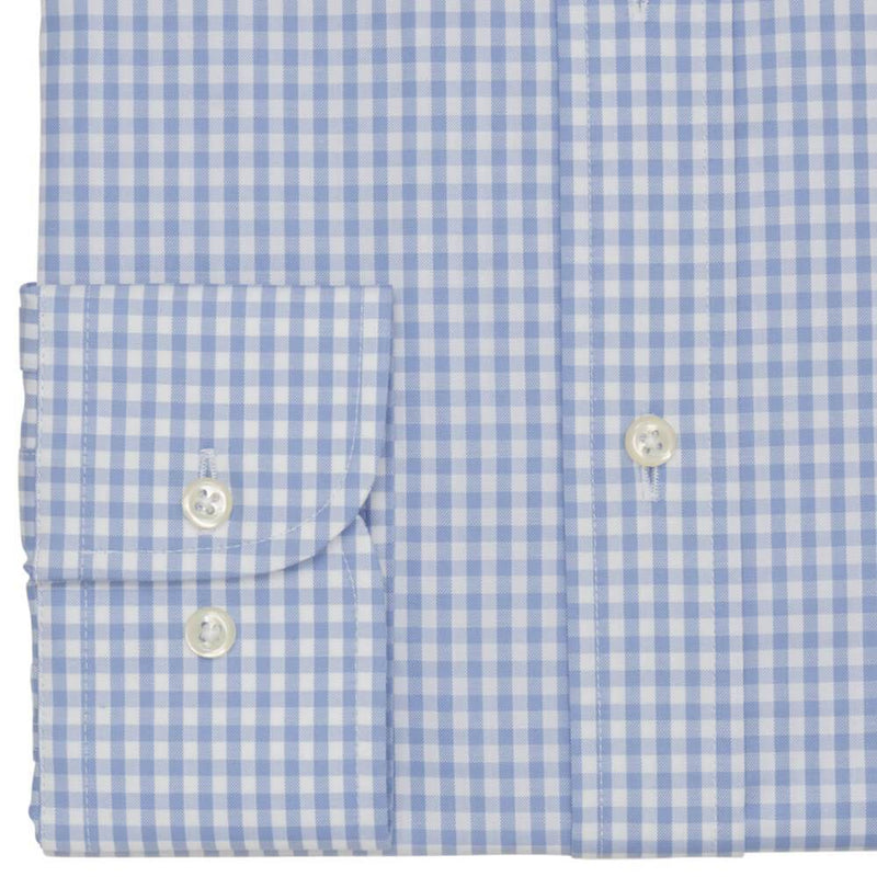 CHEMISE SKY BLUE GINGHAM CHECK SLIM