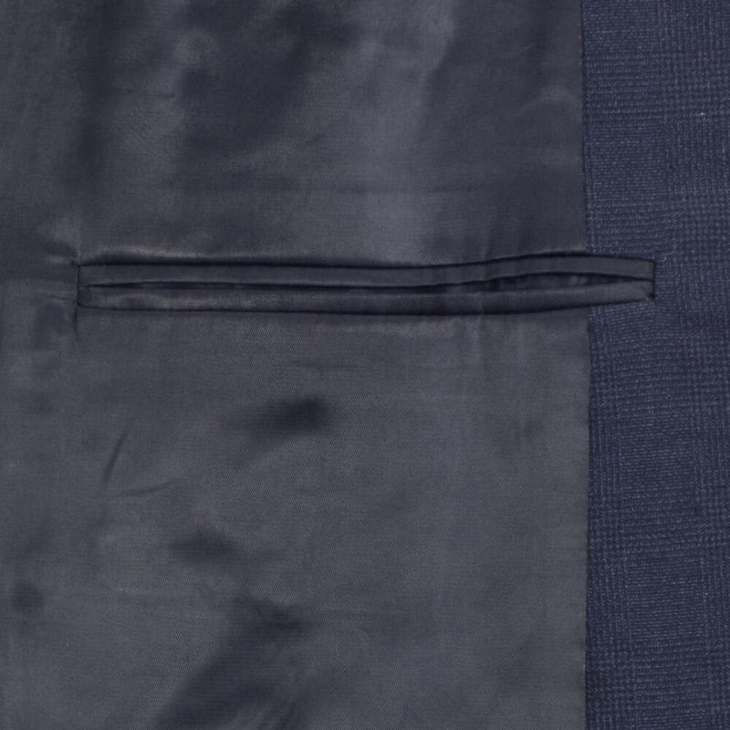 COSTUME BLEU A CARREAUX SUBTILES (2 PIECES)