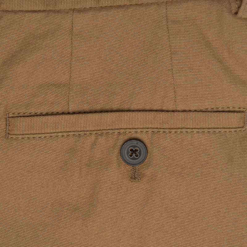 PANTALON EN TOILE COULEUR CHAMEAU