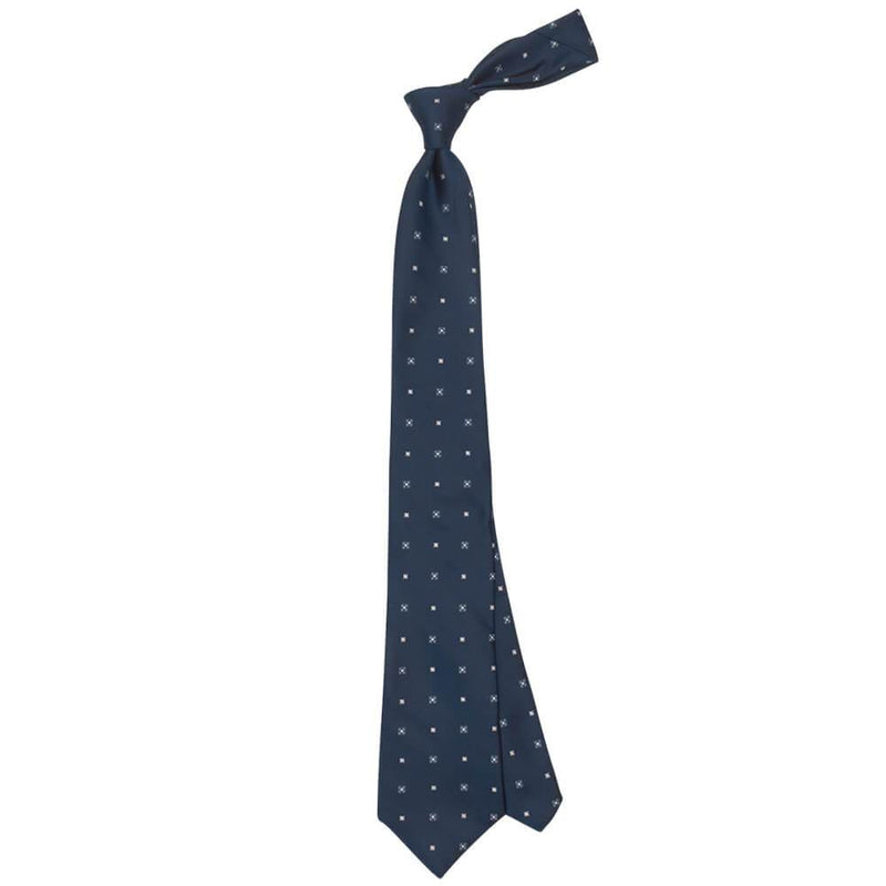 CRAVATE FLORALE BLEU AVEC DIAMANT BLANC