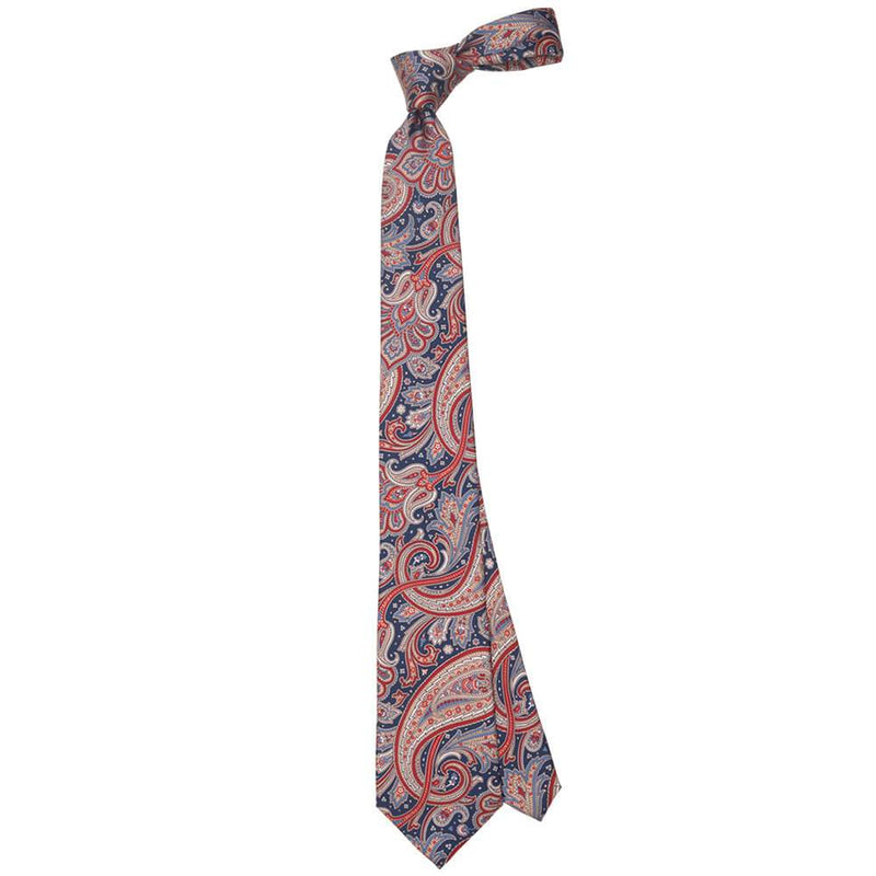 CRAVATE BLEUE MARINE AVEC LARGE PAISLEY