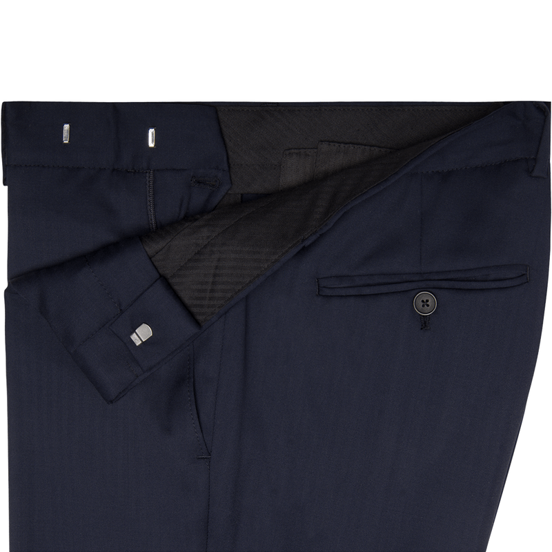 LANIFICIO ING. LORO PIANA NAVY HERRINGBONE