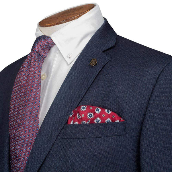ERMENEGILDO ZEGNA NAVY CHEVRON
