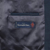 ERMENEGILDO ZEGNA BLUE SEMI-PLAIN CLOTH