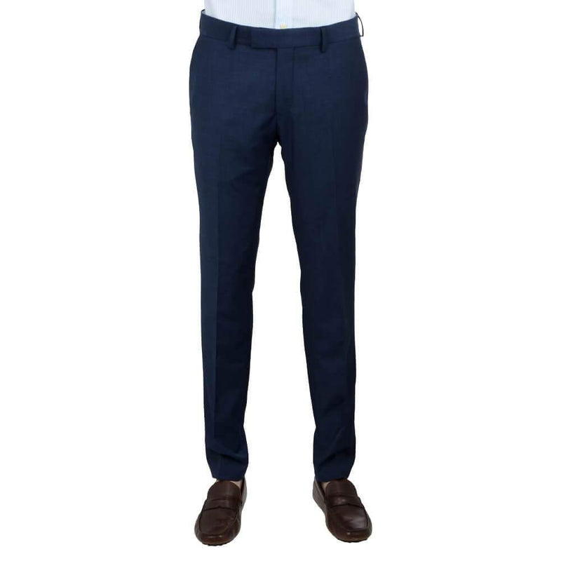 ERMENEGILDO ZEGNA BLUE SEMI-PLAIN CLOTH