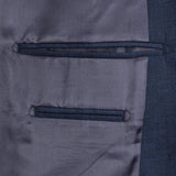 ERMENEGILDO ZEGNA BLUE SEMI-PLAIN CLOTH