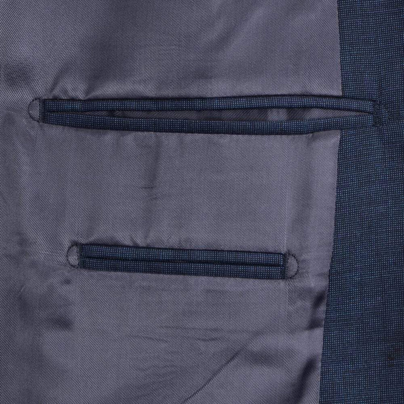 ERMENEGILDO ZEGNA BLUE SEMI-PLAIN CLOTH